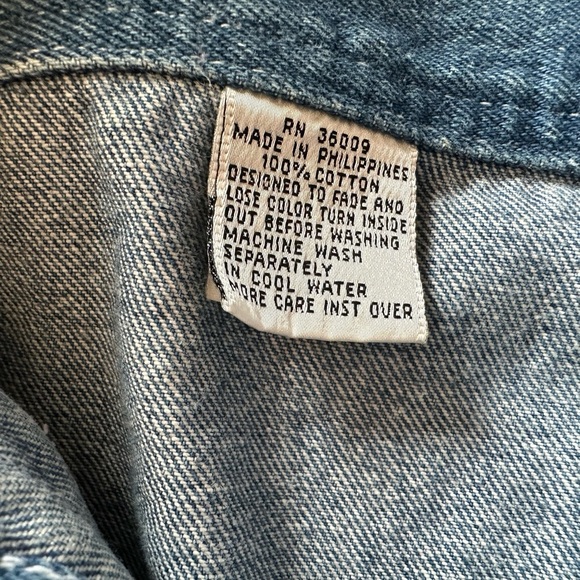 Vintage Calvin Klein Early 80’s Denim Bomber Jacket size Medium - Picture 6 of 7